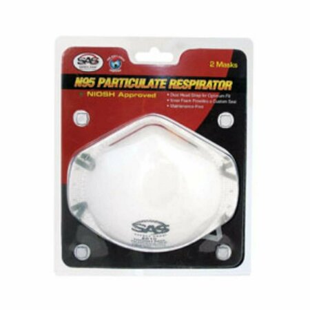 SAS SAFETY N95 Particulate Disposable Respirator, 2PK SAS-8610-50